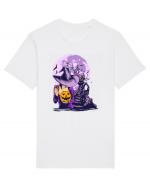 Sexy Purple Pumpkin Witch Tricou mânecă scurtă Unisex Rocker