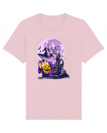 Sexy Purple Pumpkin Witch Cotton Pink