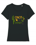 Cinco de drinko Tricou mânecă scurtă guler larg fitted Damă Expresser