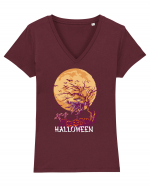 Sunset Scarecrow Tricou mânecă scurtă guler V Damă Evoker