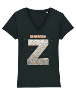 Generația Z - V2 Tricou mânecă scurtă guler V Damă Evoker