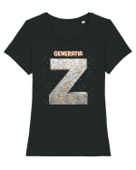 Generația Z - V2 Tricou mânecă scurtă guler larg fitted Damă Expresser
