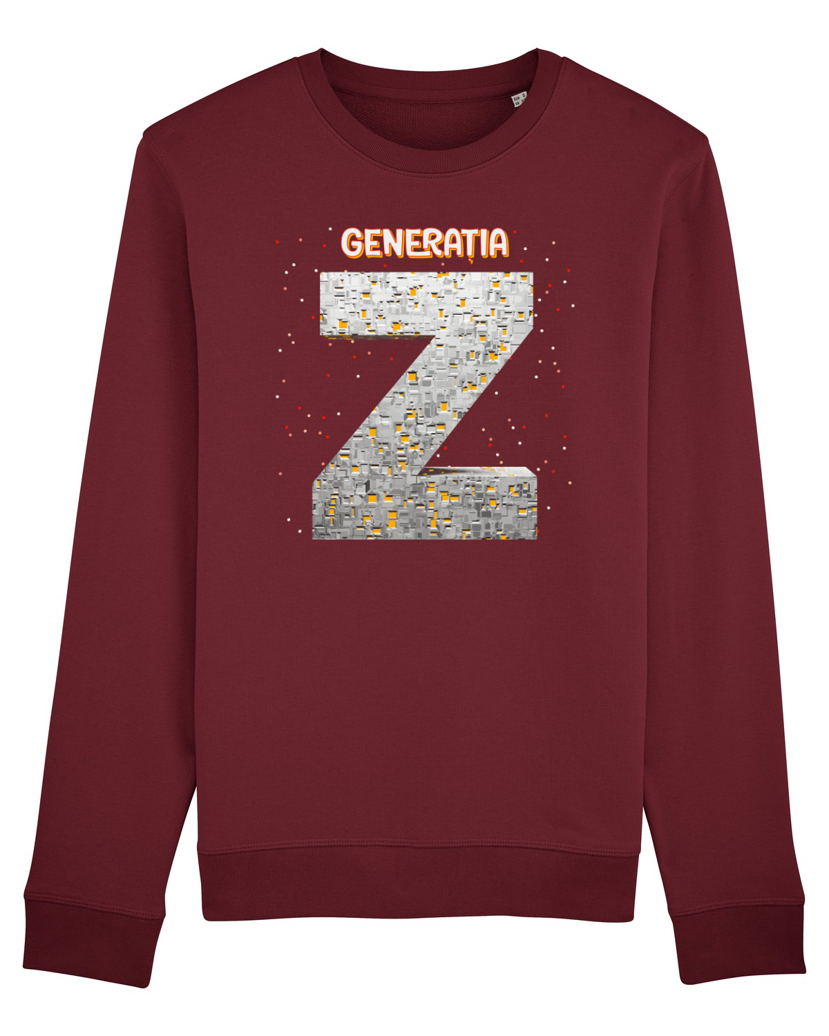 Bluză mânecă lungă Unisex Rise Burgundy