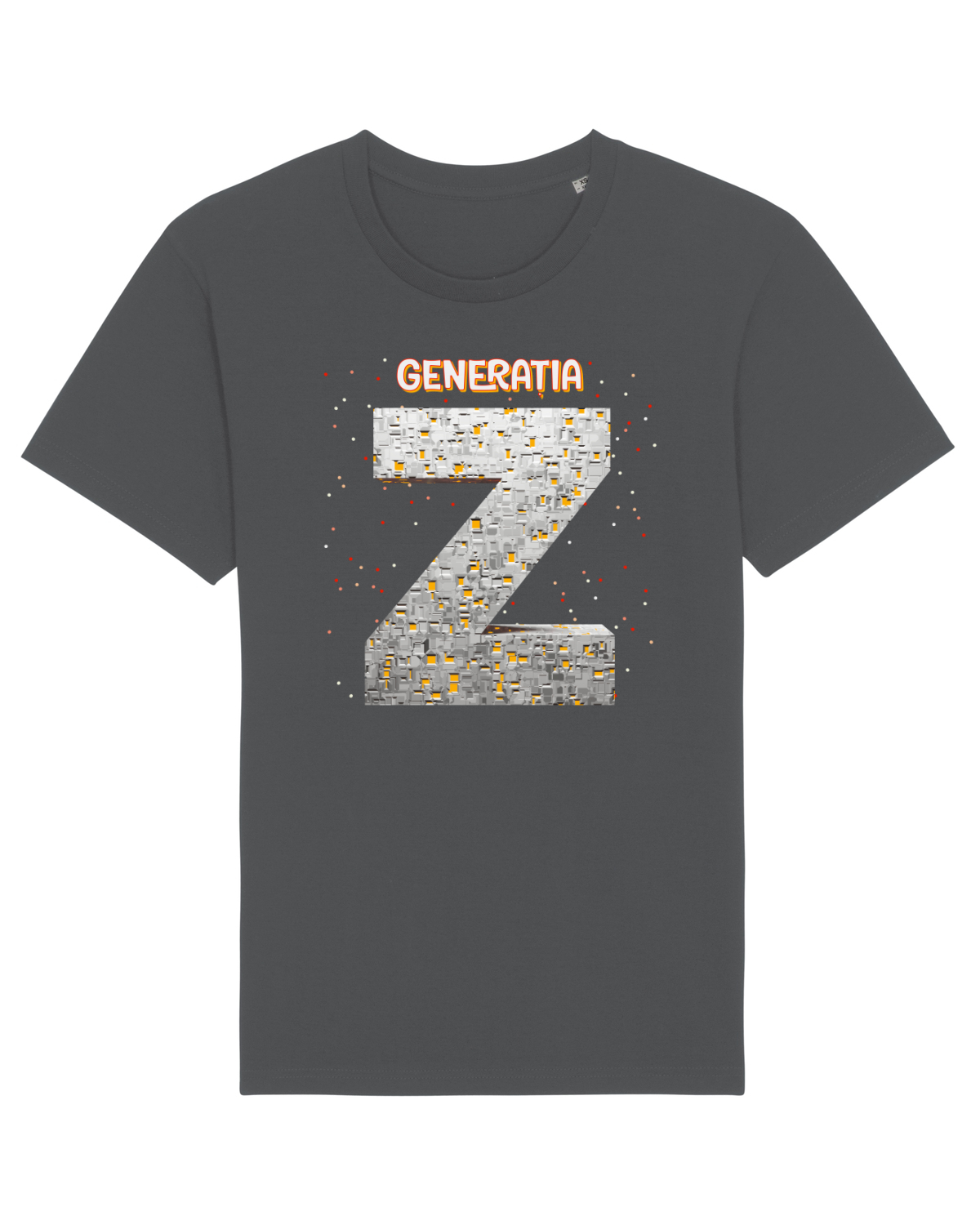 Tricou mânecă scurtă Unisex Rocker Anthracite