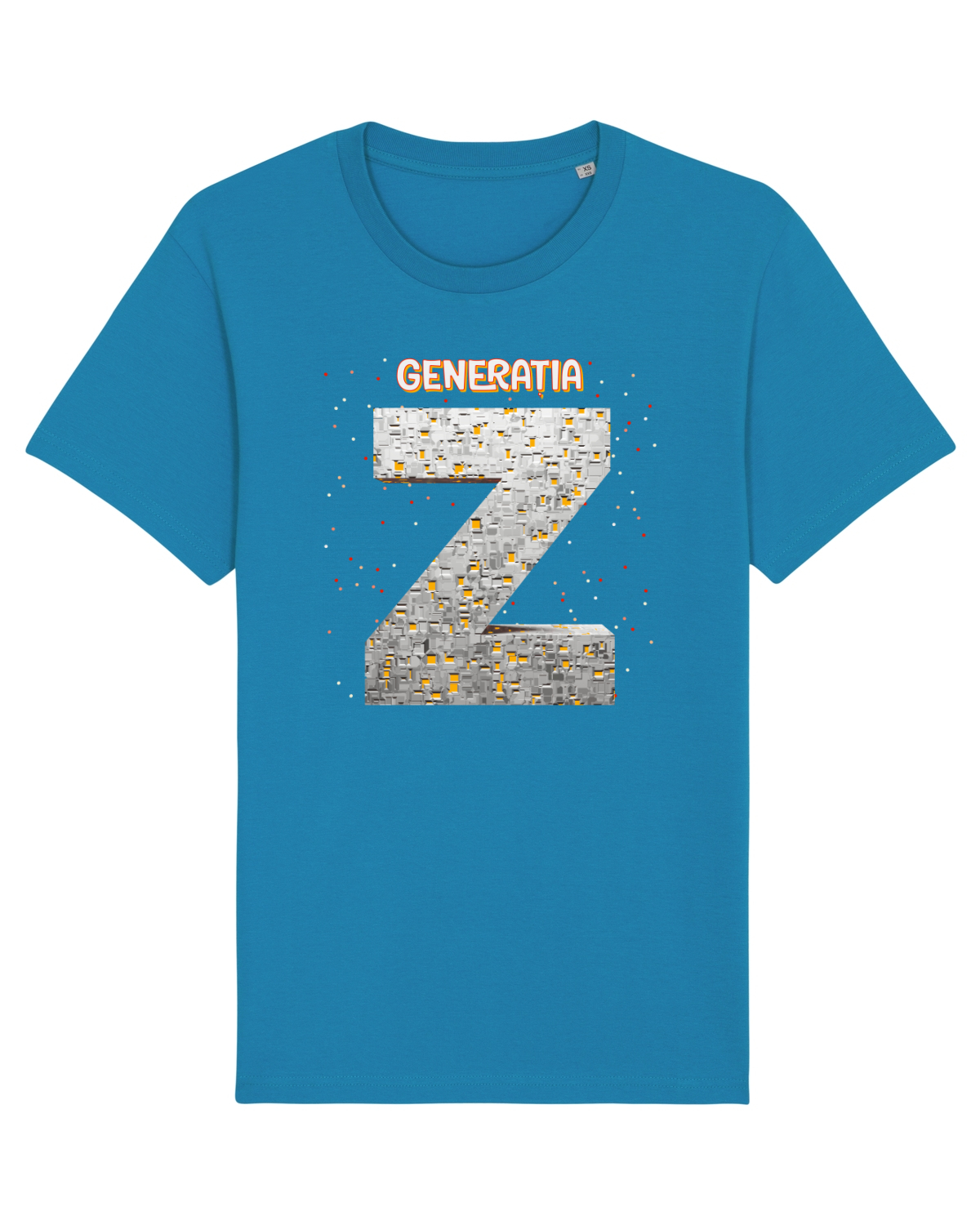 Tricou mânecă scurtă Unisex Rocker Azur