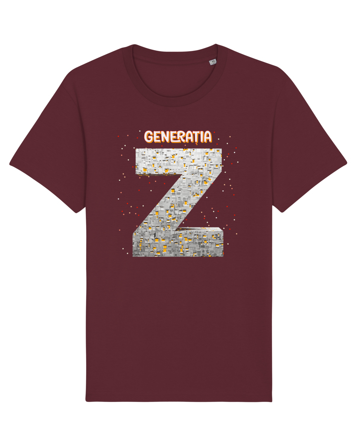 Tricou mânecă scurtă Unisex Rocker Burgundy