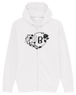 Litera B - negru Hanorac cu fermoar Unisex Connector