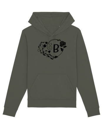 Litera B - negru Khaki