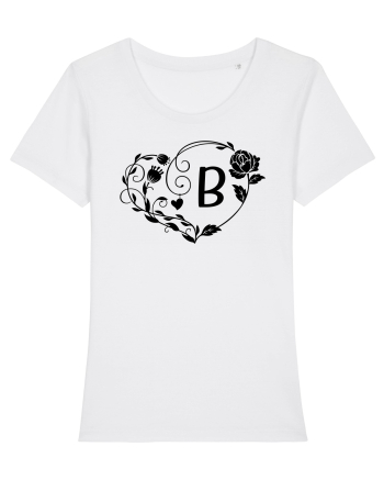 Litera B - negru White