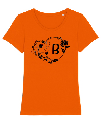 Litera B - negru Bright Orange