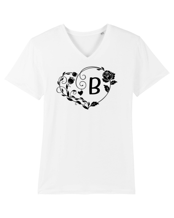 Litera B - negru White