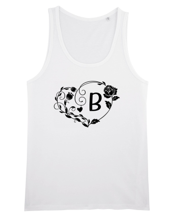 Litera B - negru White