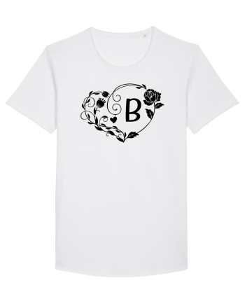 Litera B - negru White