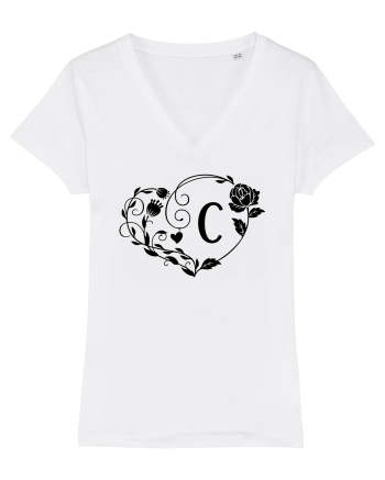 Litera C - negru White