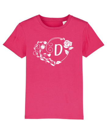 Litera D - alb Raspberry