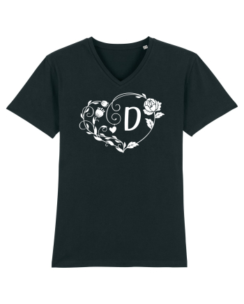 Litera D - alb Black