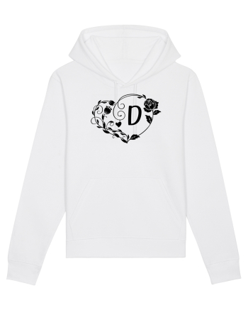 Litera D - negru White