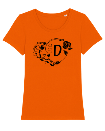 Litera D - negru Bright Orange