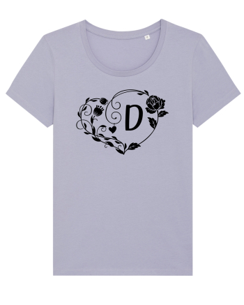 Litera D - negru Lavender
