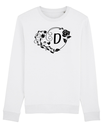 Litera D - negru White
