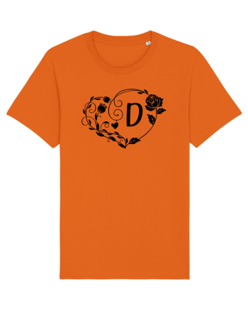 Litera D - negru Bright Orange