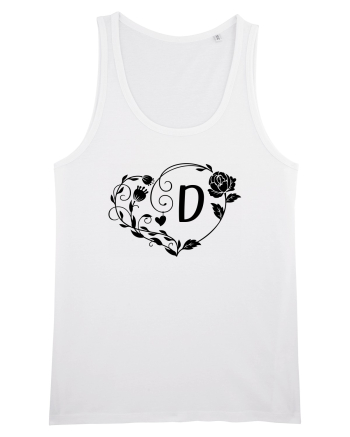 Litera D - negru White