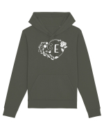 Litera E - alb Hanorac Unisex Drummer