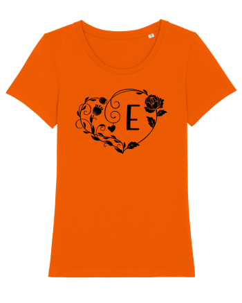 Litera E - negru Bright Orange