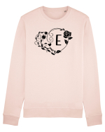 Litera E - negru Bluză mânecă lungă Unisex Rise