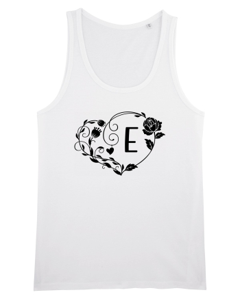 Litera E - negru White