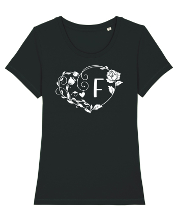 Litera F - alb Black