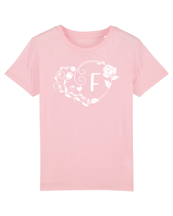Litera F - alb Cotton Pink