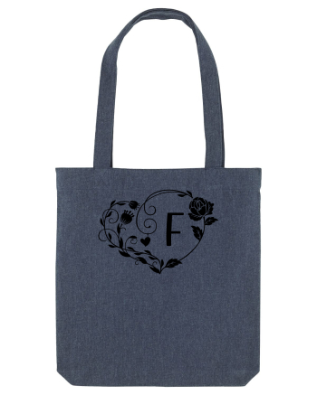 Litera F - negru Midnight Blue