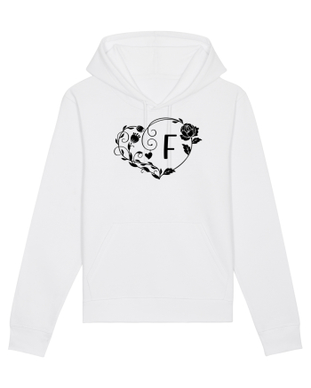 Litera F - negru White