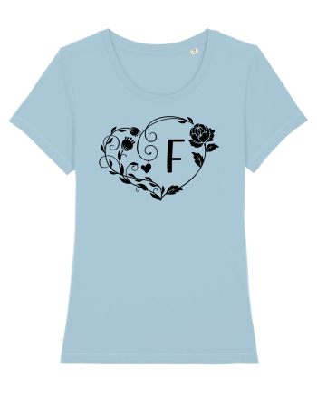 Litera F - negru Sky Blue