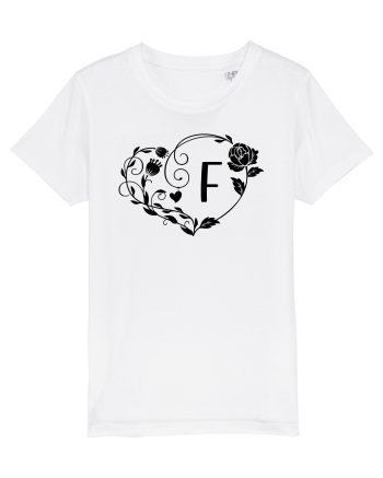 Litera F - negru White