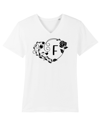 Litera F - negru White
