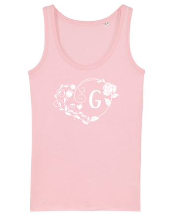 Litera G - alb Cotton Pink