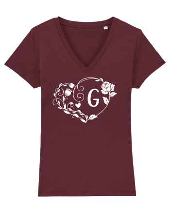 Litera G - alb Burgundy