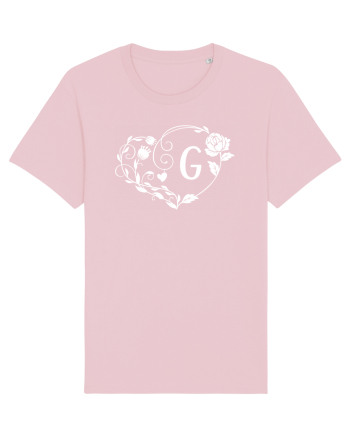 Litera G - alb Cotton Pink