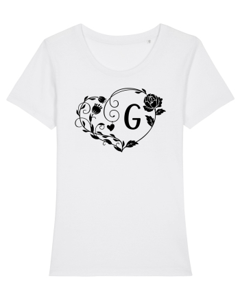 Litera G - negru White