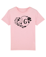 Litera G - negru Tricou mânecă scurtă  Copii Mini Creator