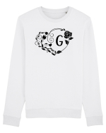 Litera G - negru Bluză mânecă lungă Unisex Rise