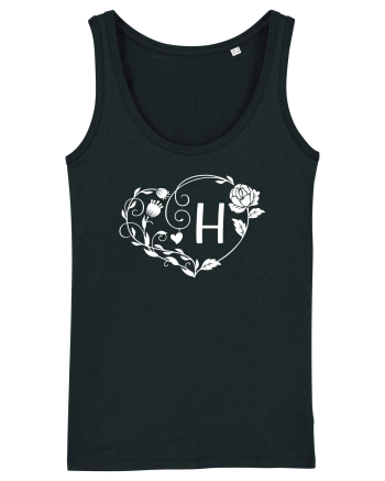 Litera H - alb Black