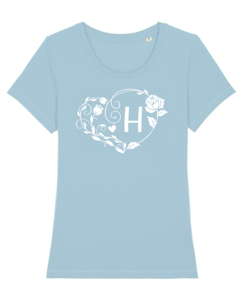 Litera H - alb Sky Blue