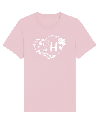 Litera H - alb Cotton Pink