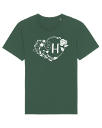Litera H - alb Tricou mânecă scurtă Unisex Rocker