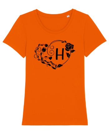 Litera H - negru Bright Orange