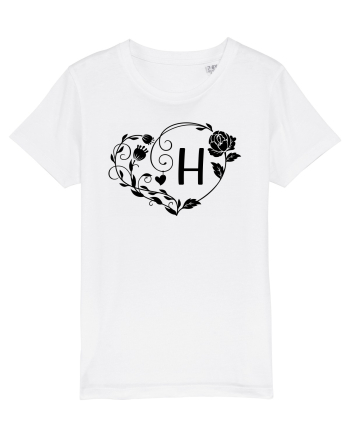 Litera H - negru White