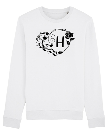 Litera H - negru White